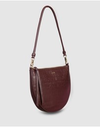 SABEN - Gani Shoulder Bag Espresso Croc