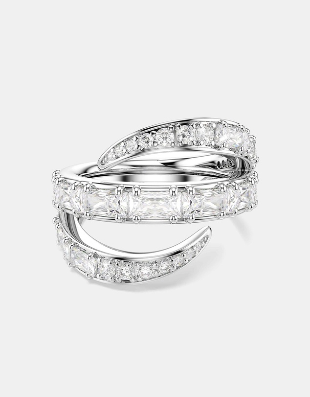 Swarovski - Vienna Ring, Mixed Cuts, Swan, White, Rhodium Plated