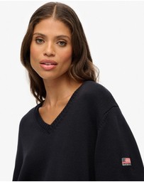 Superdry - Oversized V Neck Jumper