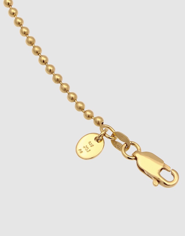 Elli Jewelry - Necklace Crystal Ball 925 Sterling Silver Gold-Plated