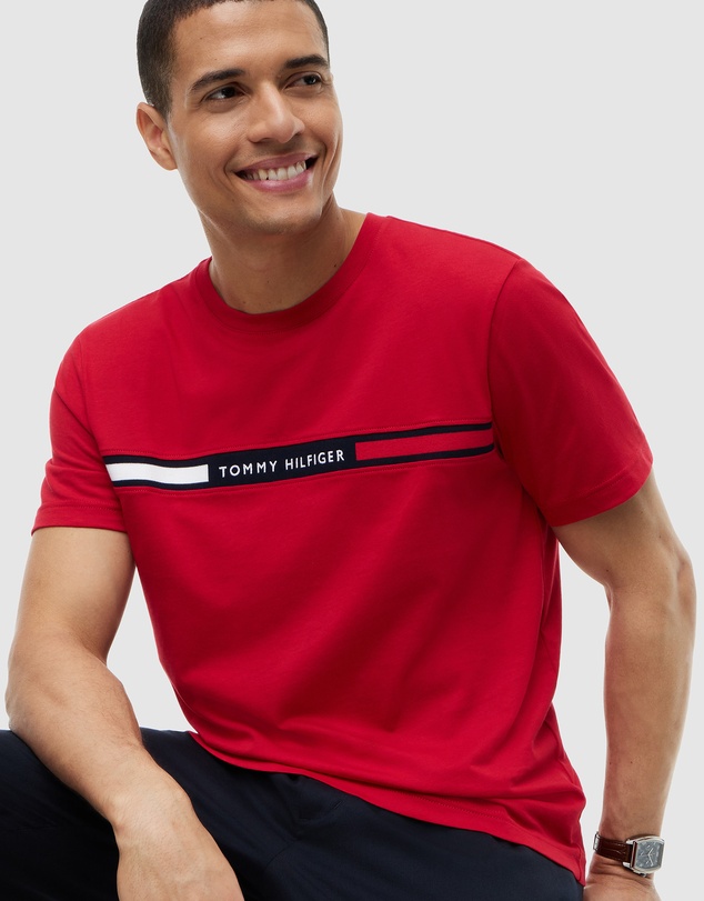 Tommy Hilfiger - Crew Neck Logo Panel T-Shirt