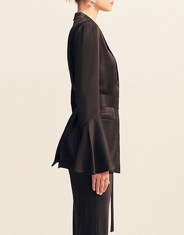 Shona Joy - La Lune Flared Sleeve Belted Blazer