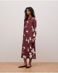 Trenery - Wren Floral Shirt Dress in Auburn