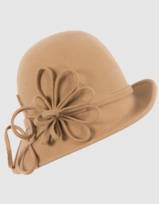 Max Alexander - Winter Felt Mocca Cloche Hat