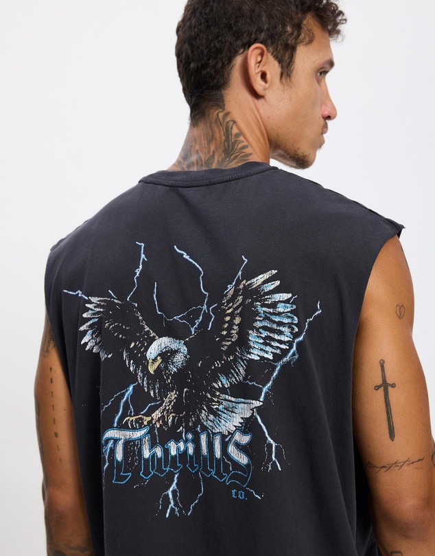 Thrills - Run For The Hills Box Fit Oversize Muscle Tee