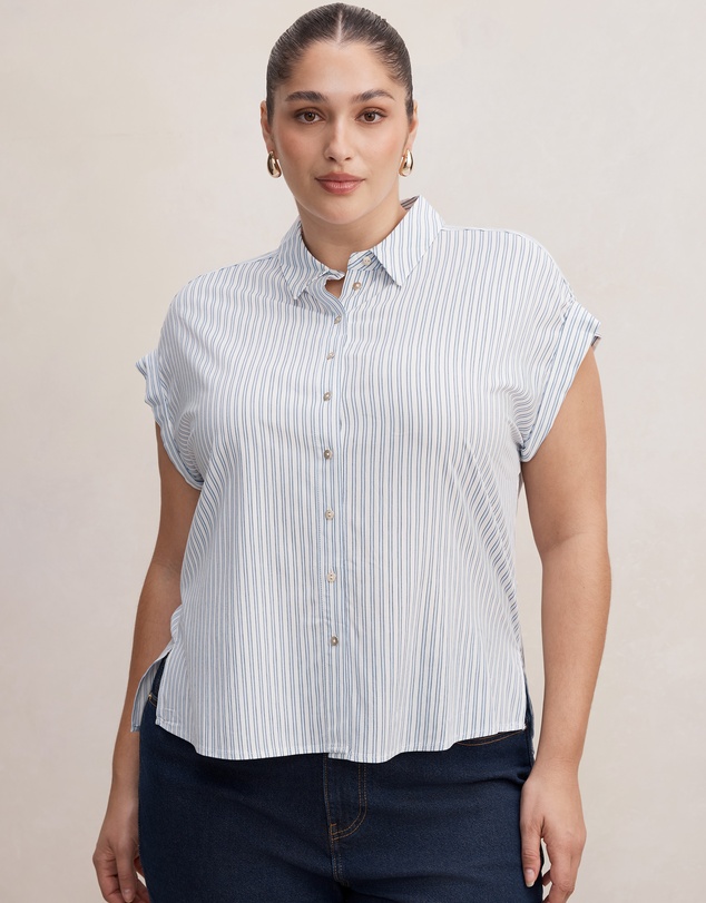 Forever New - Tia Curve Collar Button Shirt