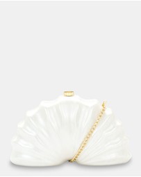 Morgan & Taylor - Meri Acrylic Clutch in White