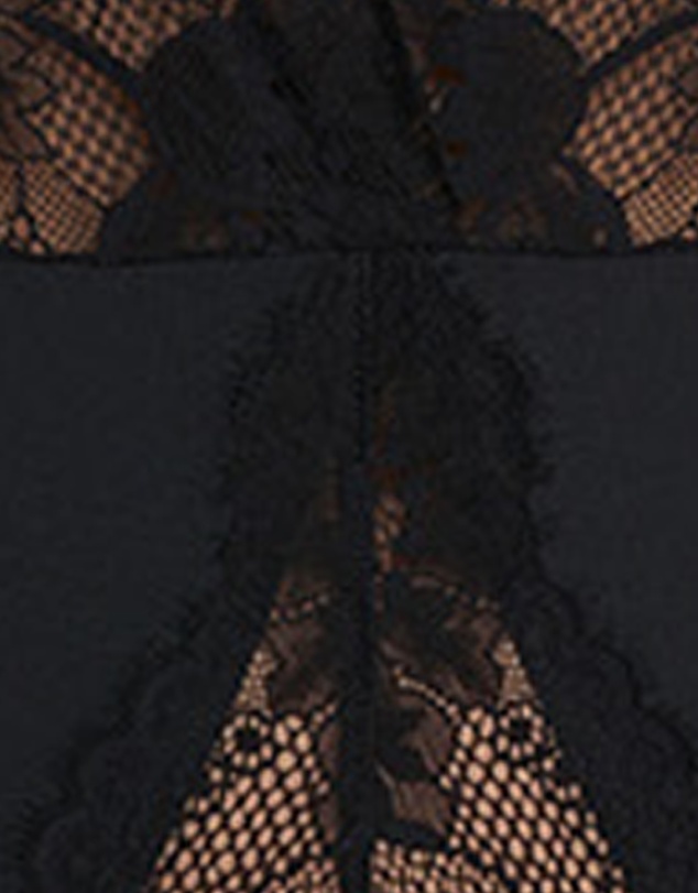 Natori - Fleur Thong Cut Halter Lace Lingerie Bodysuit