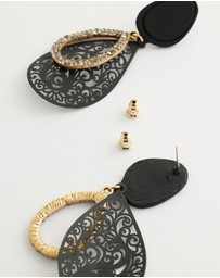 Mossée - Tilda Crystal Cutout Earrings