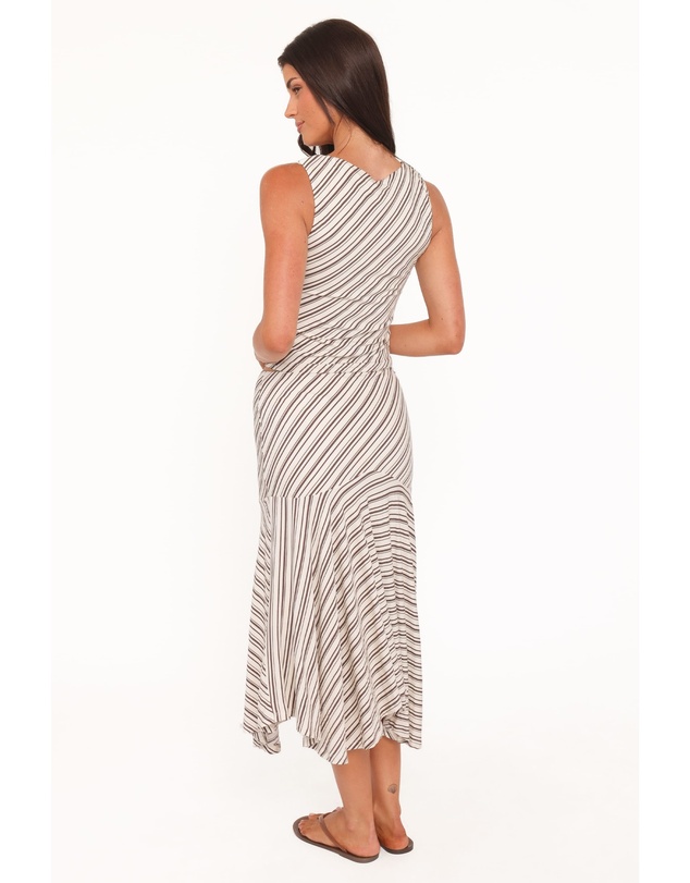 Petal & Pup - Amber Skirt Set - Cream/Brown Stripe