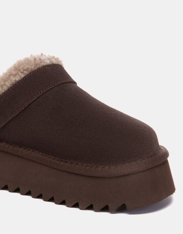 EVERAU - Australian Shepherd Ugg Pulsey Platform Cow Suede Upper House Shoes