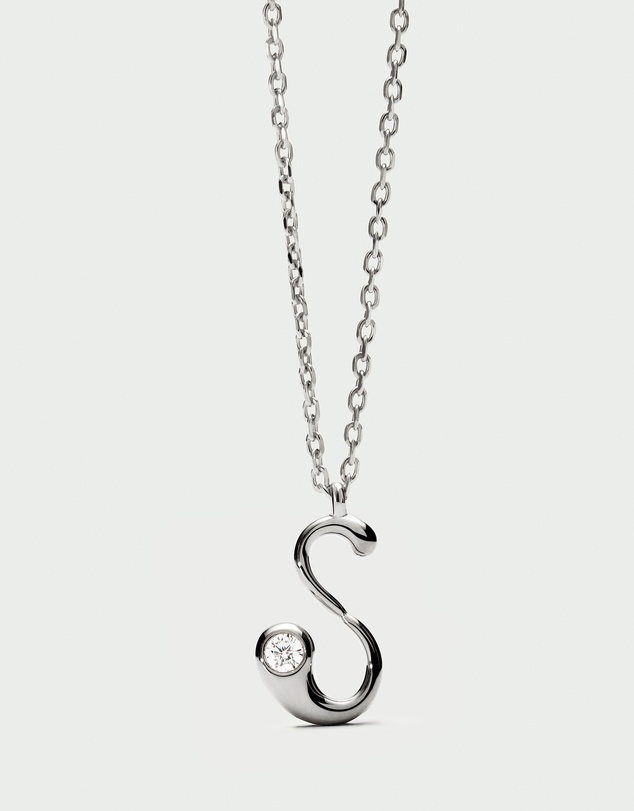 PDPAOLA - Initial 2026 S Silver Pendant Necklace