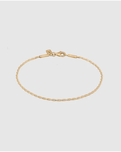 Kuzzoi - ICONIC EXCLUSIVE - Classic Rope Chain Bracelet in Gold-Plated 925 Sterling Silver