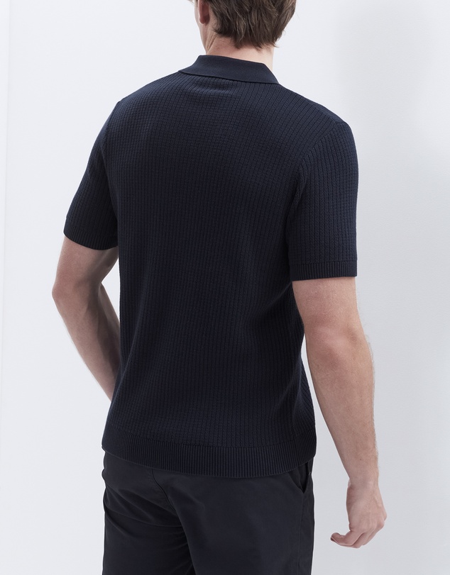 UNISON - Wavy Stitch Knit Polo