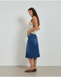 DRICOPER DENIM - Sage Denim Skirt