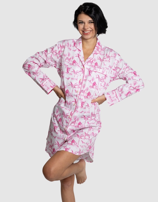 Sant And Abel - Women's Skydog Pink Night Shirt
