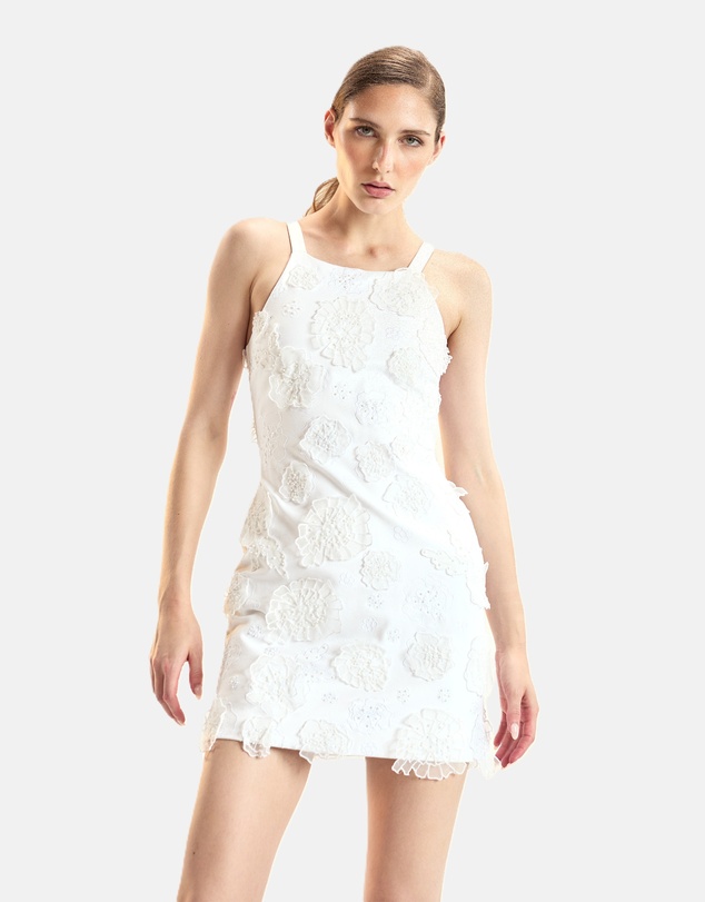 Cynthia Rowley - 3D Applique Fitted Mini Dress