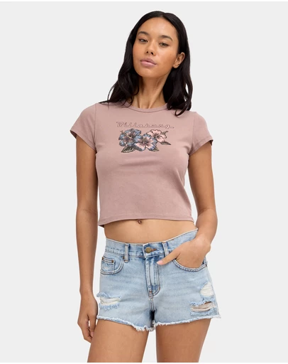 Billabong - Womens Racing Hearts Baby T-Shirt