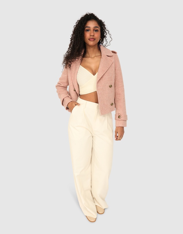 Belle & Bloom - Better Off Military Peacoat - Blush