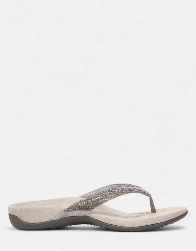 Vionic - Dillon Shine Toe Post Sandal - Stormy