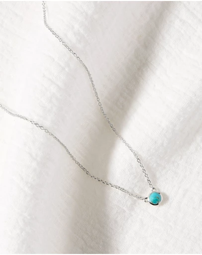 Najo - Heavenly Turquoise Silver Necklace