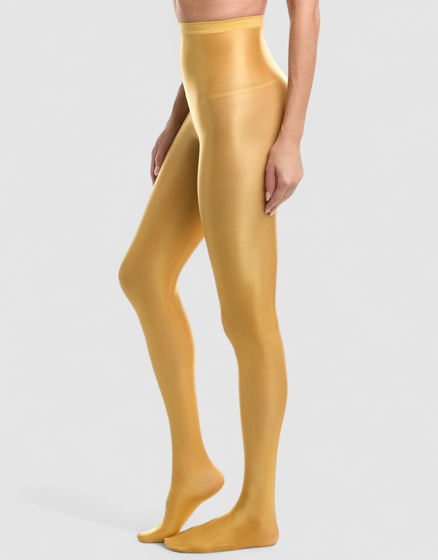 High Heel Jungle - Liquid Metal Tights - Gold