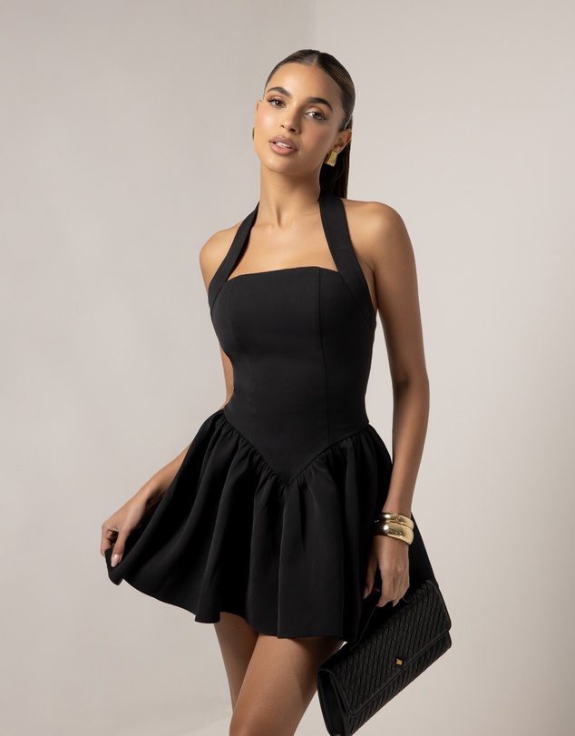 Heiress Beverly Hills - Halter Contour A-Line Mini Dress