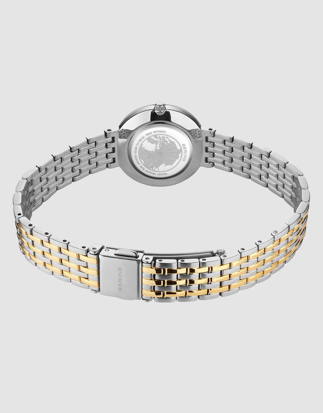 Bering - Bering Classic 26mm Polished Two Tone Gold and Silver Strap Watch
