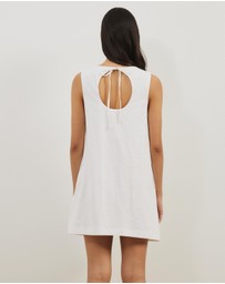 Atmos&Here - Mia A-Line Linen Blend Mini Dress