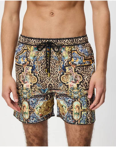 Camilla - Mid Length Boardshorts With Elastic Waist