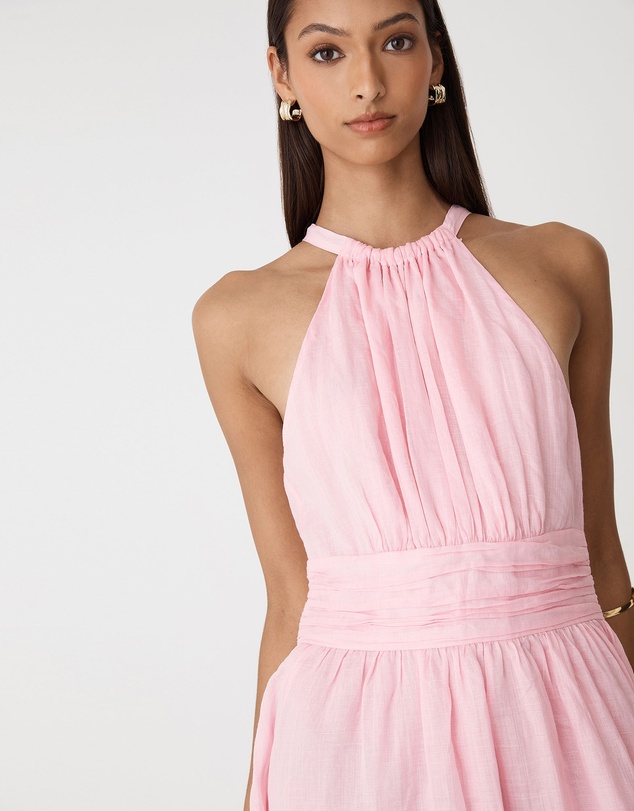 Forcast - Miami Gathered Neck Hemp Dress