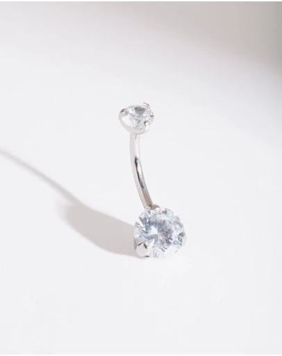 Lovisa - Titanium Classic Diamante Belly Bar