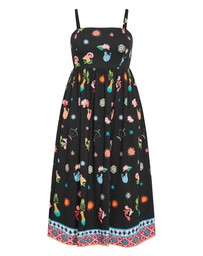 City Chic - Layla La Mont Print Midi Dress