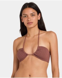 RVCA - Womens Pucker Bandeau Bikini Top