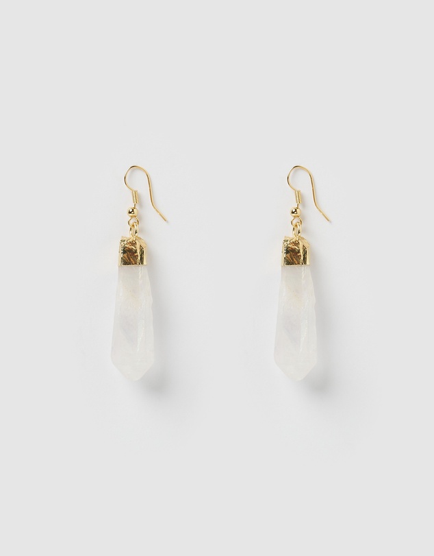 Miz Casa and Co - Spade Crystal Drop Earrings