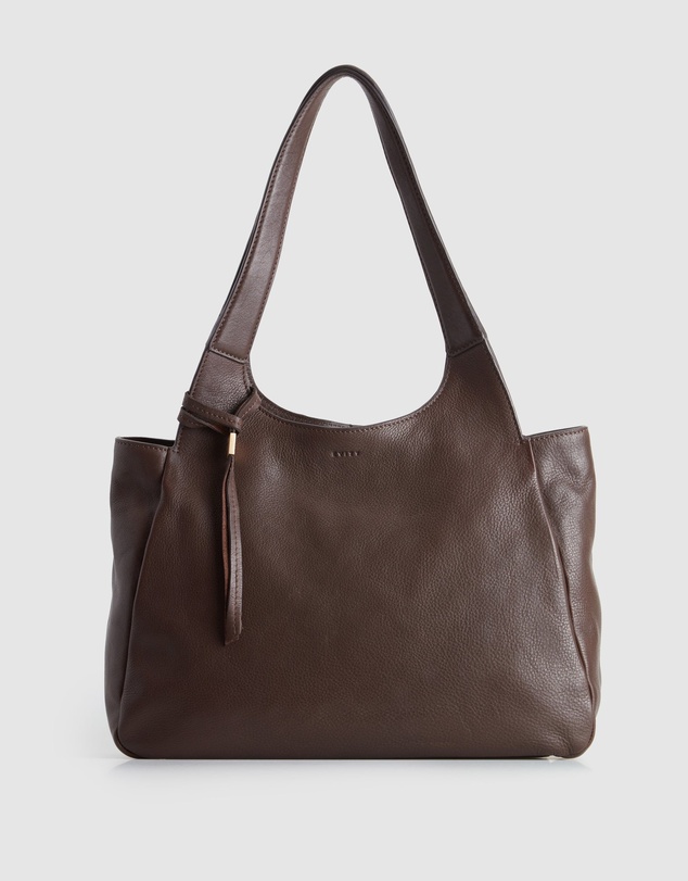 Evity - Clara Leather Charm Tote Bag