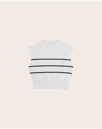 IDA+S - Lena Striped Button Up Top