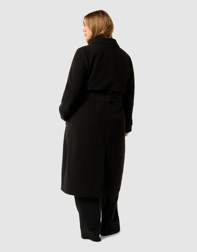 Forever New Curve - Leanne Curve Crepe Trench Coat