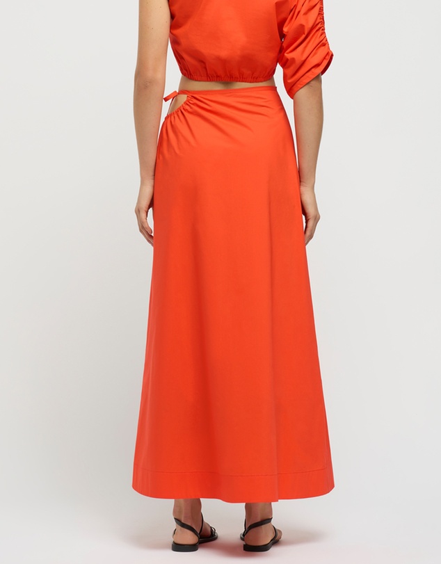 FRIEND of AUDREY - Sylvie Cotton Midi Tie Skirt