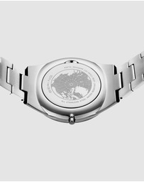 Bering - Bering Ultra Slim 40mm Blue Dial Polished Silver Strap Watch