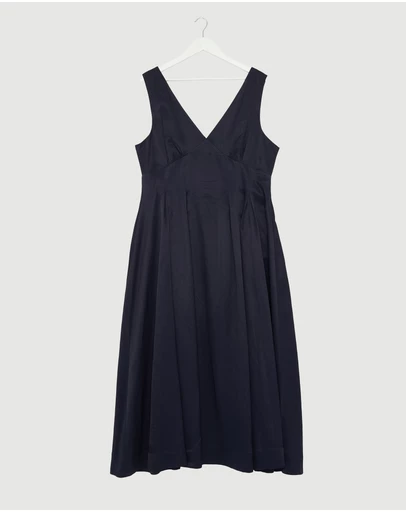 Revibe - Repaired AERE Nylah V-Neck Midi Dress - AU 18