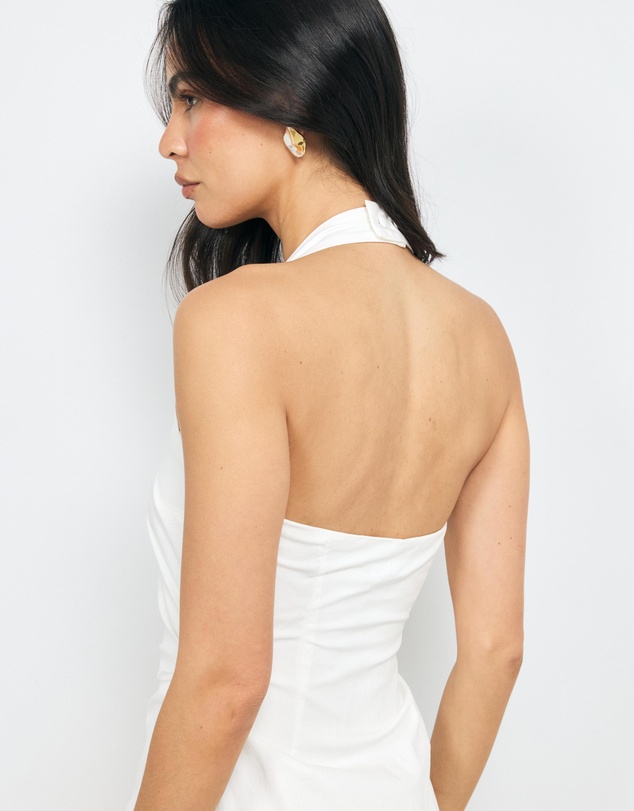 AERE - Oriane Halter Mini Dress