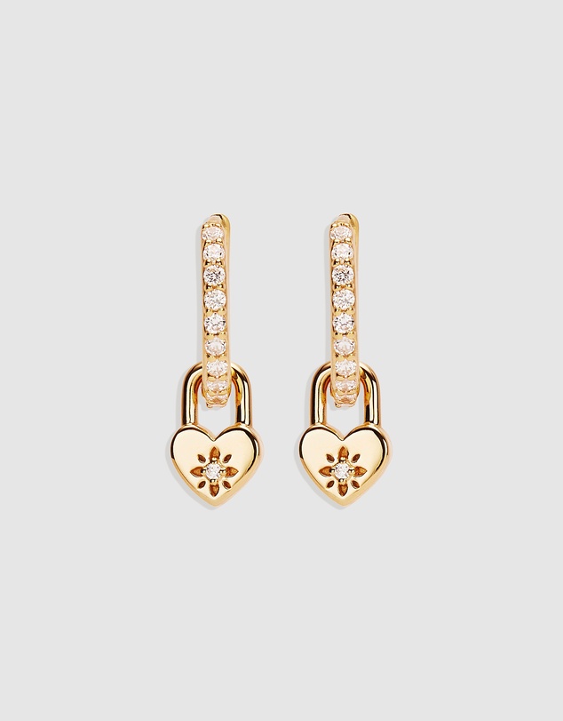 By Charlotte - Love Unlocked Padlock Hoops