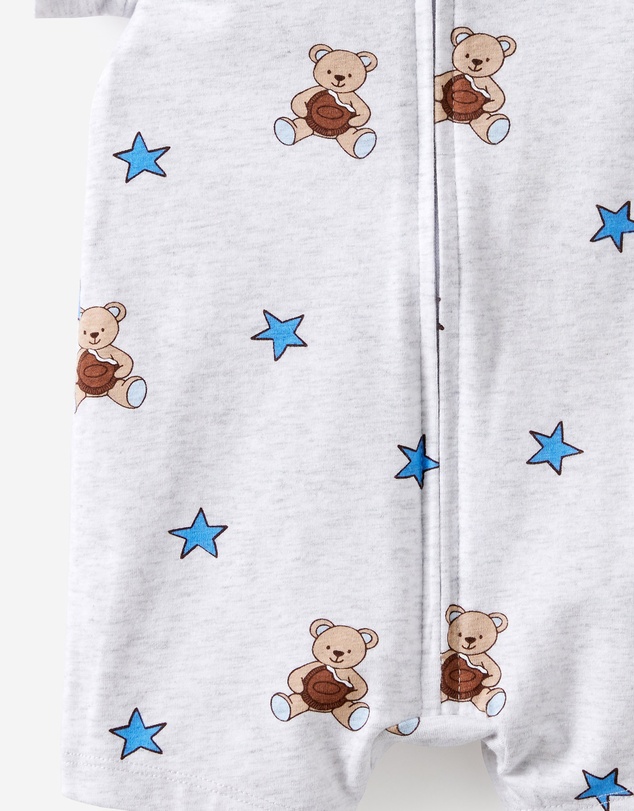 Cotton On Kids - Growie Short Sleeve Zip Romper