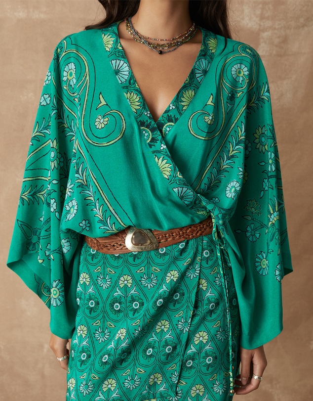 BOTEH - Darjeeling Silk Robe Mini Dress