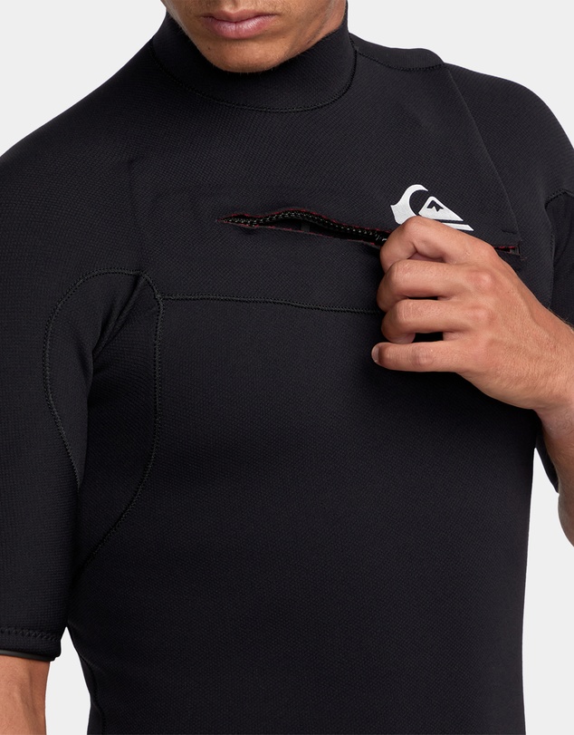 Quiksilver - Mens 2/2mm Highline Short Sleeve Chest Zip Wetsuit