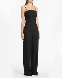 Carla Zampatti - Black Starlight Twill Bustier Top