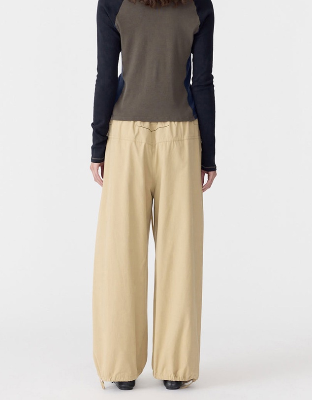 Bassike - Drawstring Detail Pull On Pants