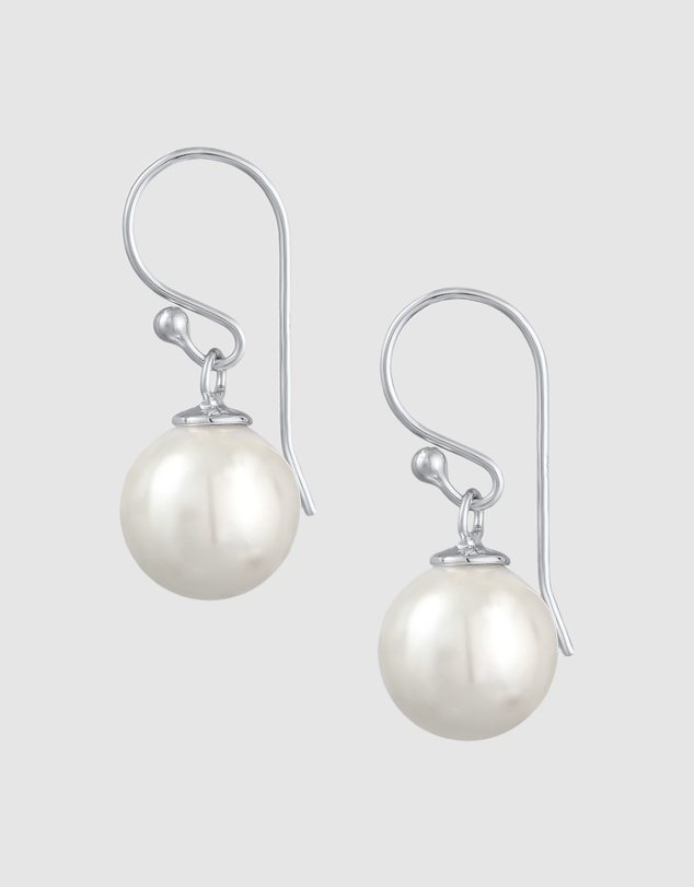 Elli Jewelry - Shell Pearl Drop Earrings in 925 Silver