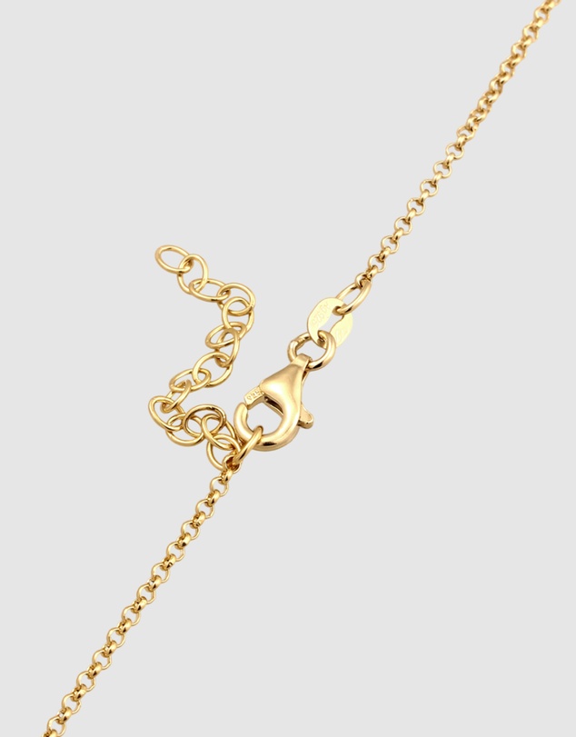 Elli Jewelry - Necklace Choker Crystal Cloverleaf 925 Sterling Silver Gold-Plated